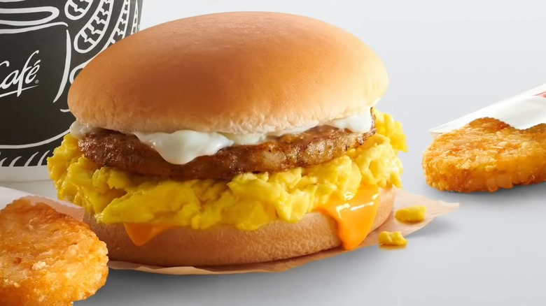 McDonald's Breakfast Scrambled Egg Sandwich