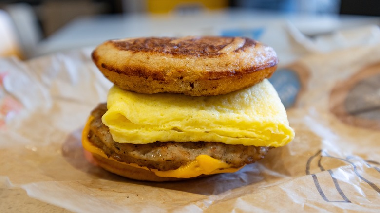 McGriddle with folded egg