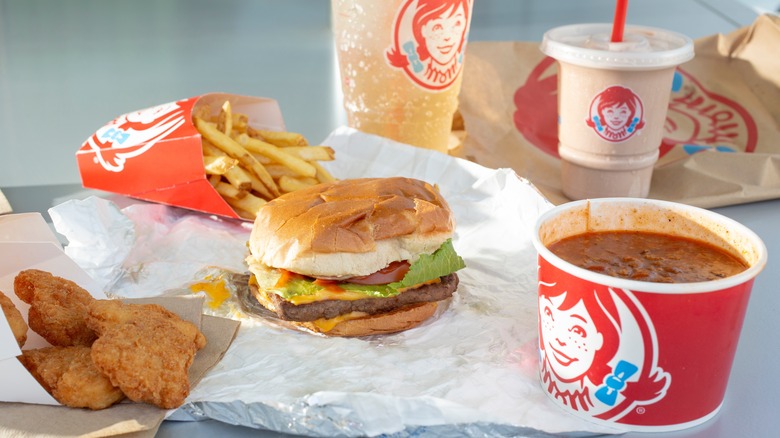 various Wendy's fast food items