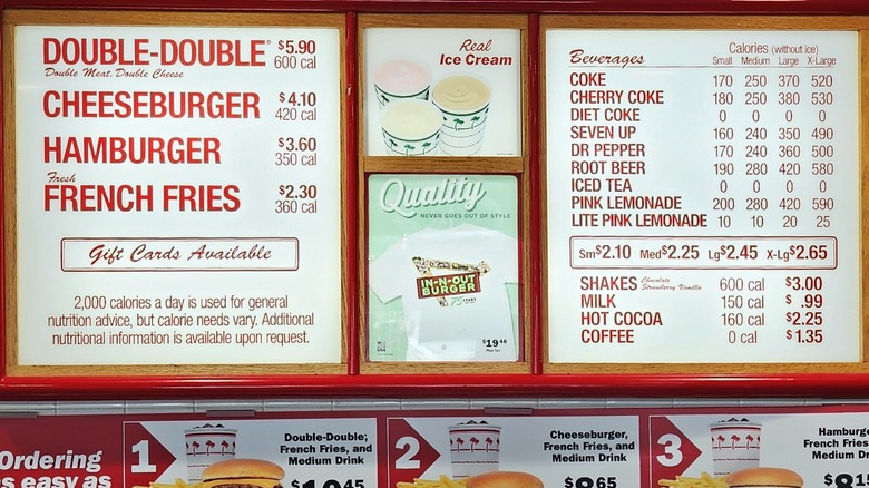 In-N-Out menu