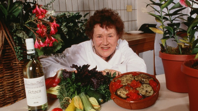 Julia Child in a cooking show