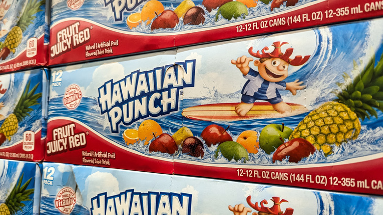 boxes of Hawaiian punch