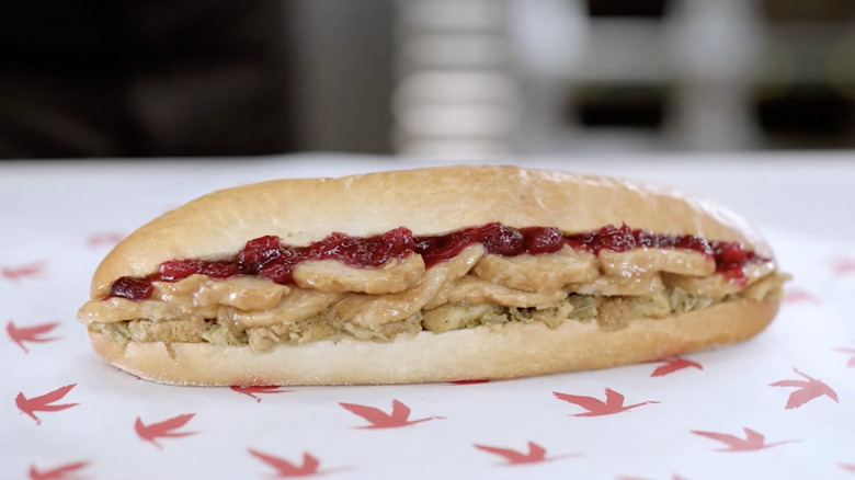 wawa Thanksgiving hoagie sandwich