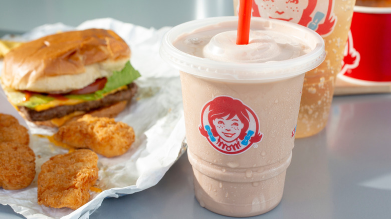 Wendy's burger and frosty