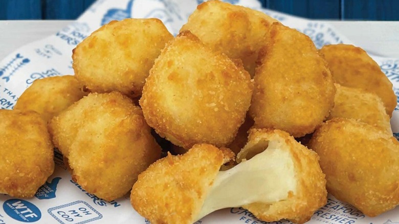 Portion of Long John Silver's fried cheese bites