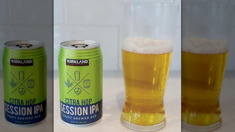 Kirkland Signature Citra Hop Session IPA with glass