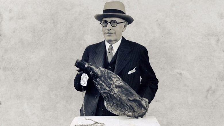 P.D. Gwaltney Jr poses with his pet ham