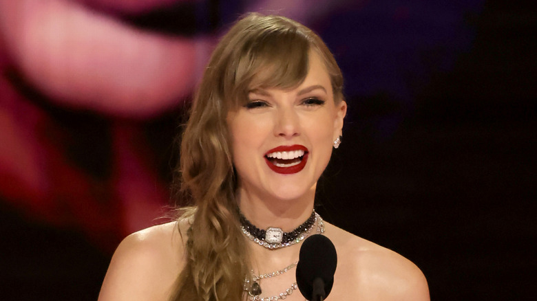 Taylor Swift smiling.