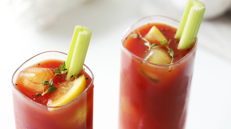 bloody marys with celery