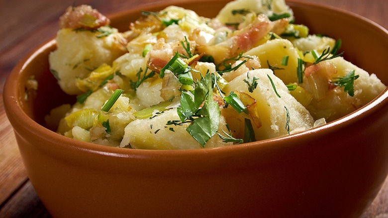 Bowl of German potato salad