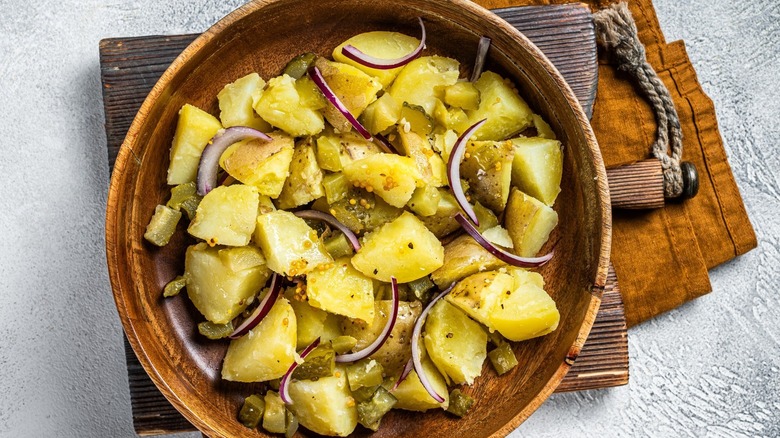 German potato salad with onion