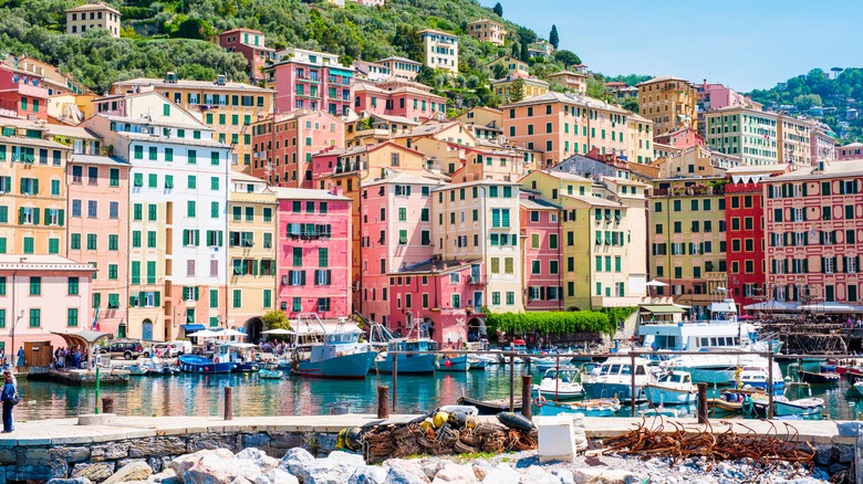 Buildings in Camogli, Italy