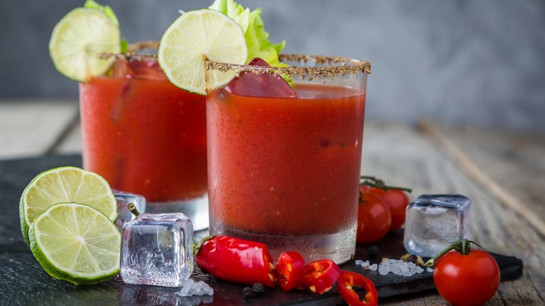 bloody marys and ingredients