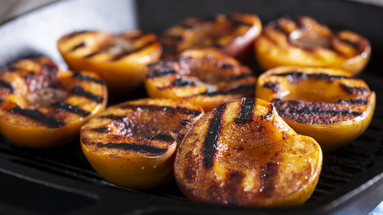 Grilled summer peaches