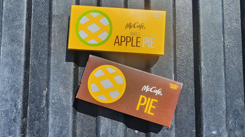 McDonald's apple pie boxes