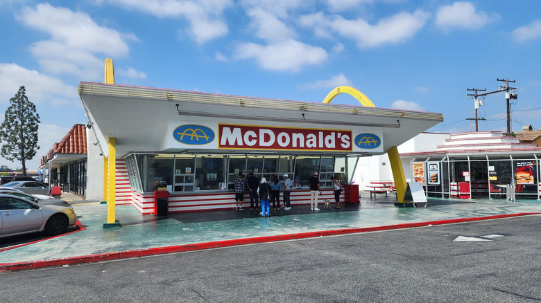 exterior of small California McDonald's