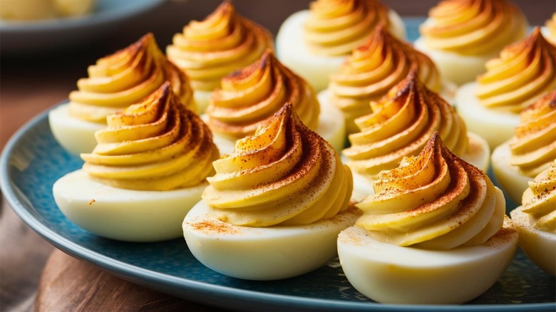 deviled eggs on a plate