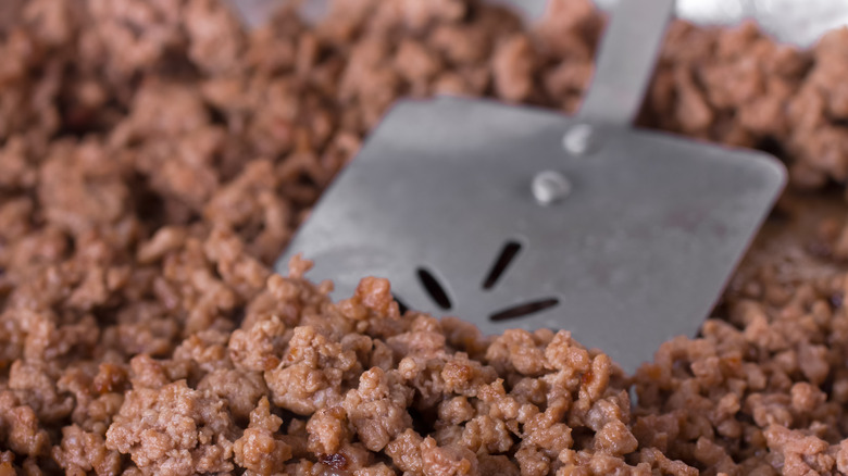 spatula in ground beef