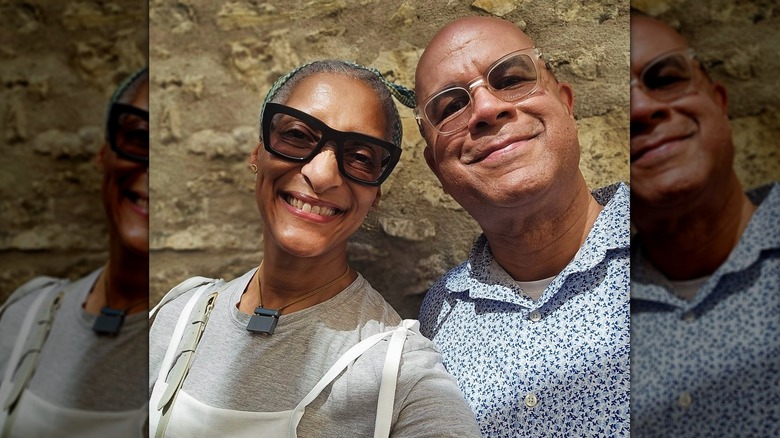 Carla Hall and her husband