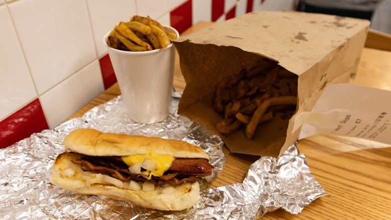 Photo of Five Guys hot dog and fries