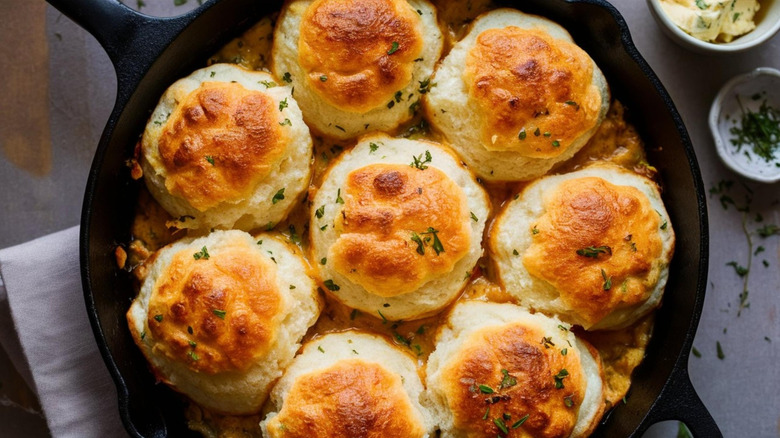 biscuits made with cheese and herbs