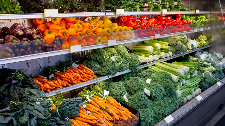 Grocery store produce section