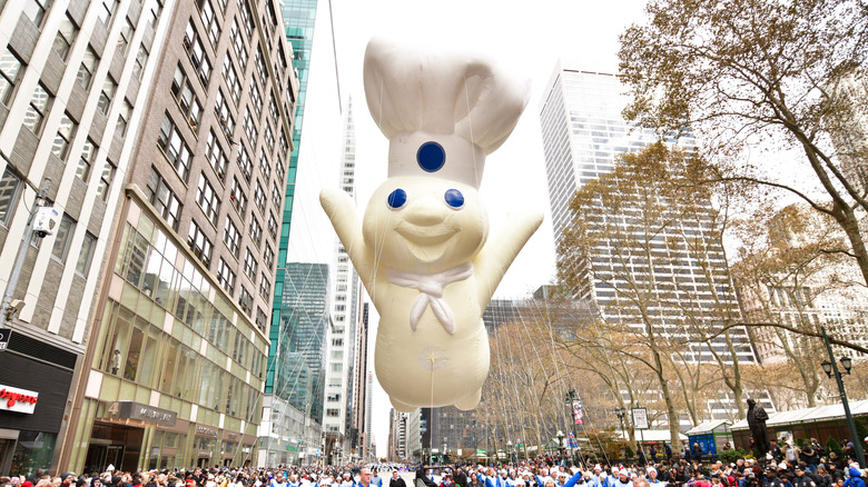 The Poppin' Fresh float during a parade.