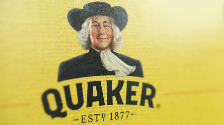 Quaker oat company logo on yellow background