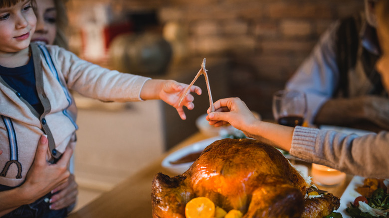 Thanksgiving turkey wishbone