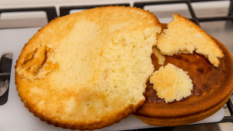 cake that stuck to pan and broke