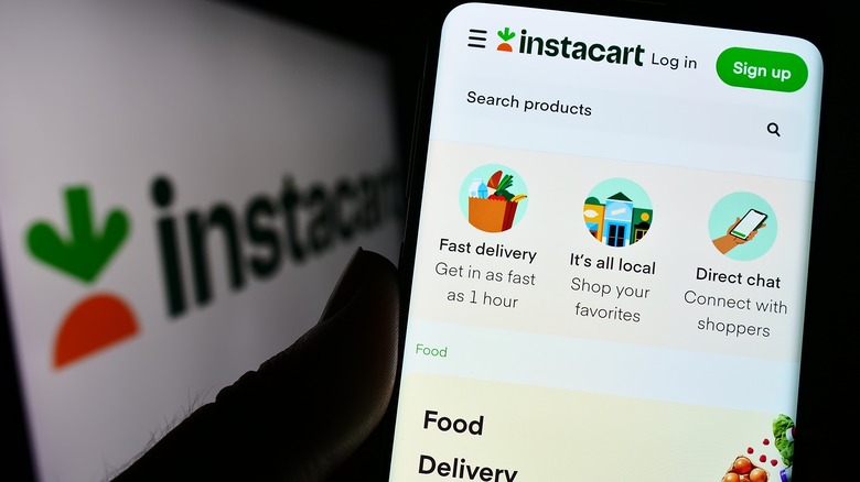 Instacart logo on screens