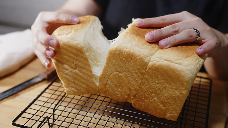 A loaf of shokupan bread