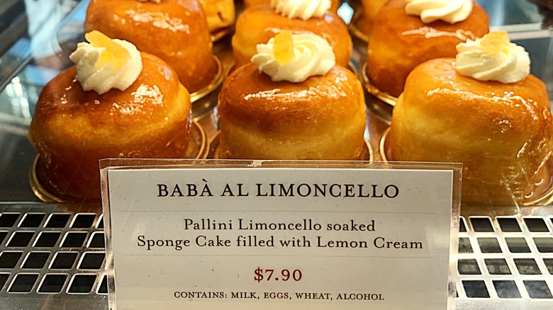 limoncello pastries in bakery