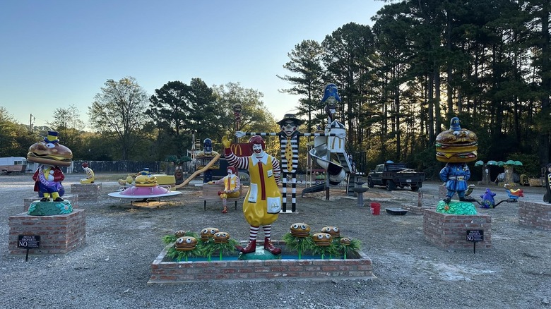 Ethan Langley's McDonaldland playground in his backyard