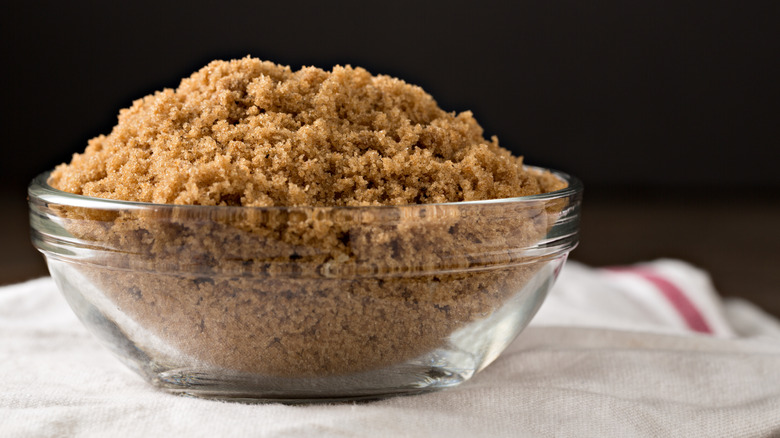 a bowl of brown sugar