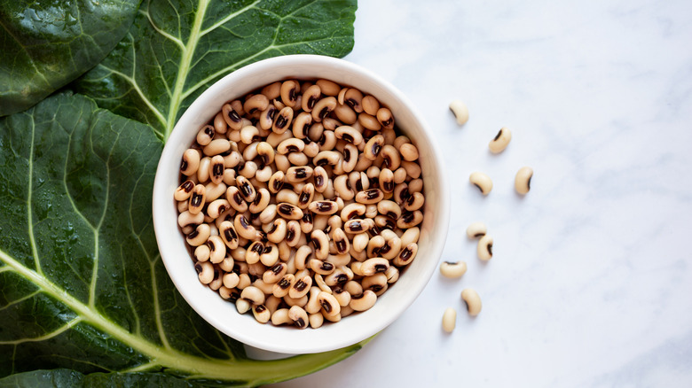 black-eyed peas and collard greens