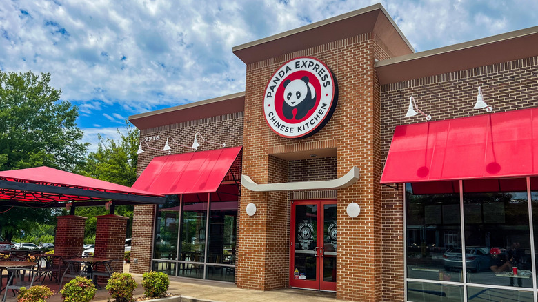 The exterior of a Panda Express location