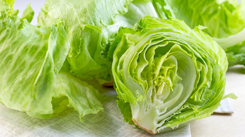 Fresh iceberg lettuce