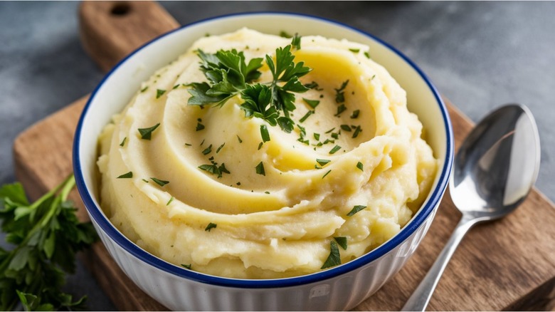 Mashed potatoes in bowl