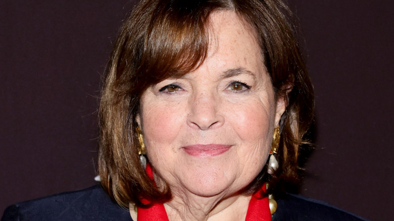 A close-up on Ina Garten's face at a red carpet event