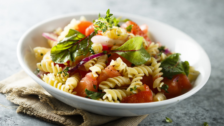 Bowl of pasta salad