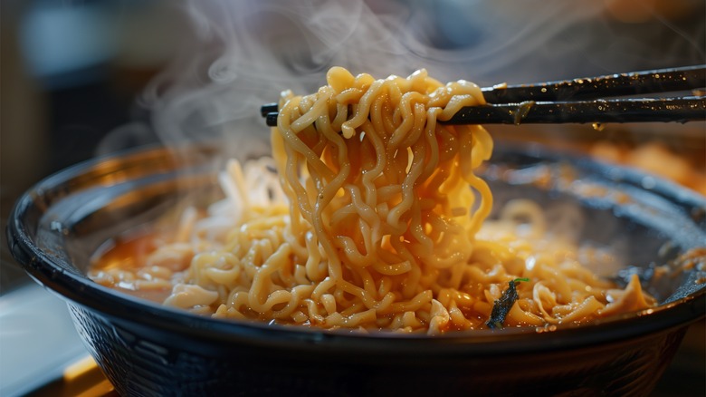 Ramen noodles in a bowl