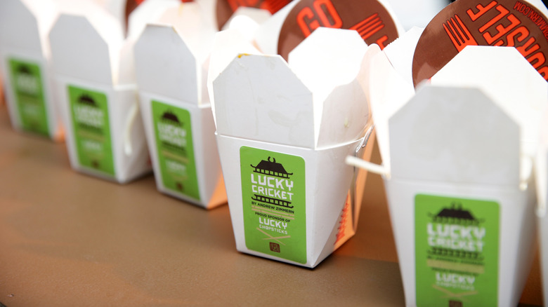 Lucky Cricket takeout boxes