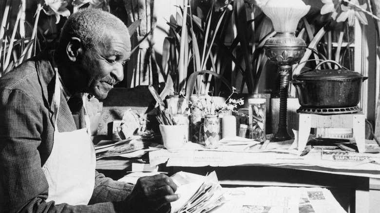 George Washington Carver at work