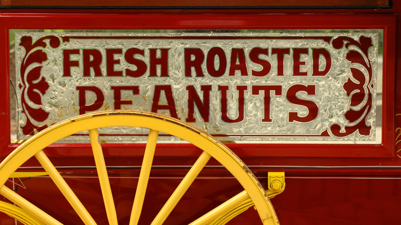 Vintage peanut vendor cart