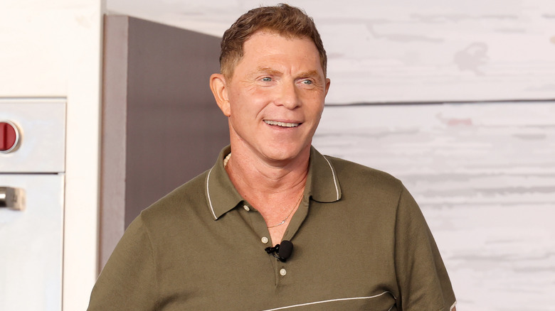 Chef Bobby Flay in his studio kitchen