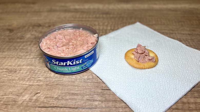 StarKist tuna on cracker