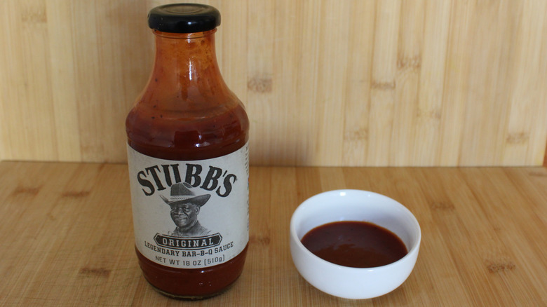 Bottle and bowl of Stubb's Original Legendary Bar-B-Q Sauce