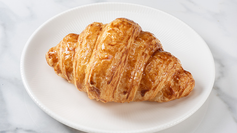 Croissant on a plate