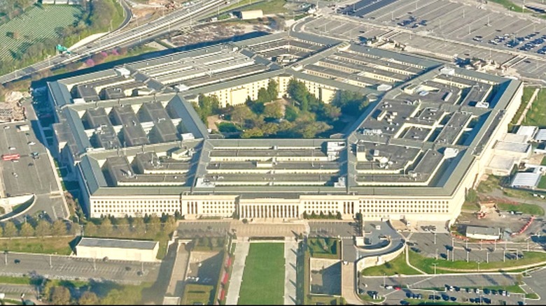 A view of the Pentagon from above.